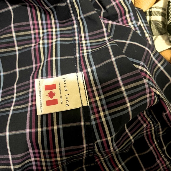100% Cotton Jared Lang button down plaid shirt - Picture 2 of 3